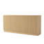 Crédence de rangement de 62,8 po avec 4 portes cannelées, naturel contemporain-62203772