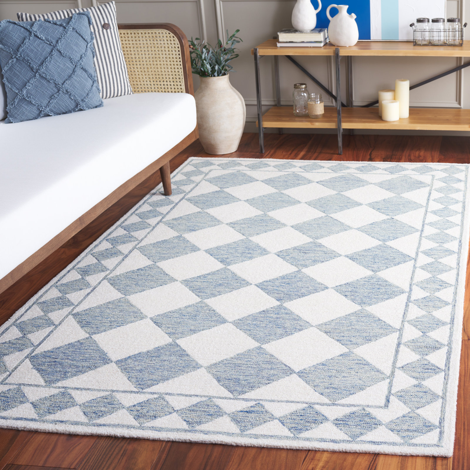 Claude Hand-Woven Geometric Rug, Rectangle 6' x 9'