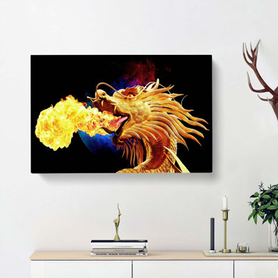 Golden Dragon - Wrapped Canvas