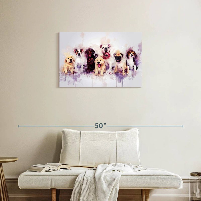 Chiots de chien, H 20 po x l 30 po