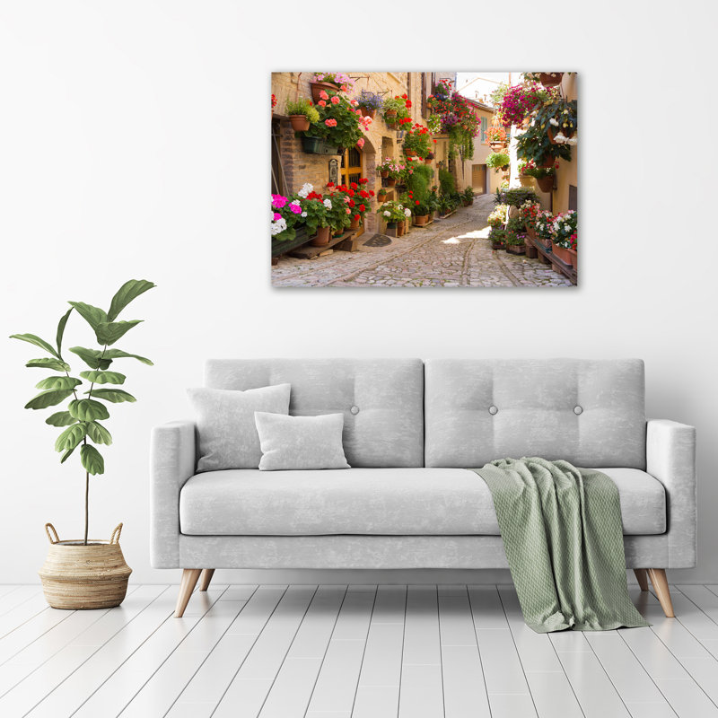 A Charming Street - Wrapped Canvas Print