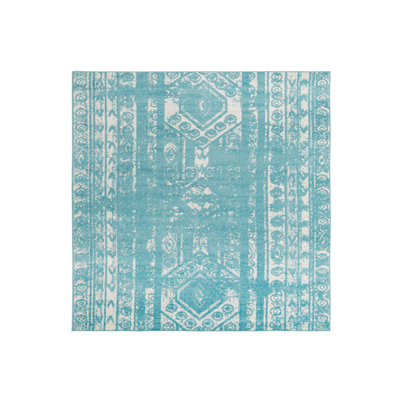 Tapis Lennon bleu clair, Rectangle 7 pi 1 po x 10 pi