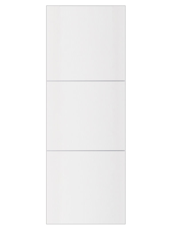 Porte intérieure moderne laminée blanc doux Glam G-Pro 006 seulement 30 po x 84 po, 30 po x 84 po, Blanc doux