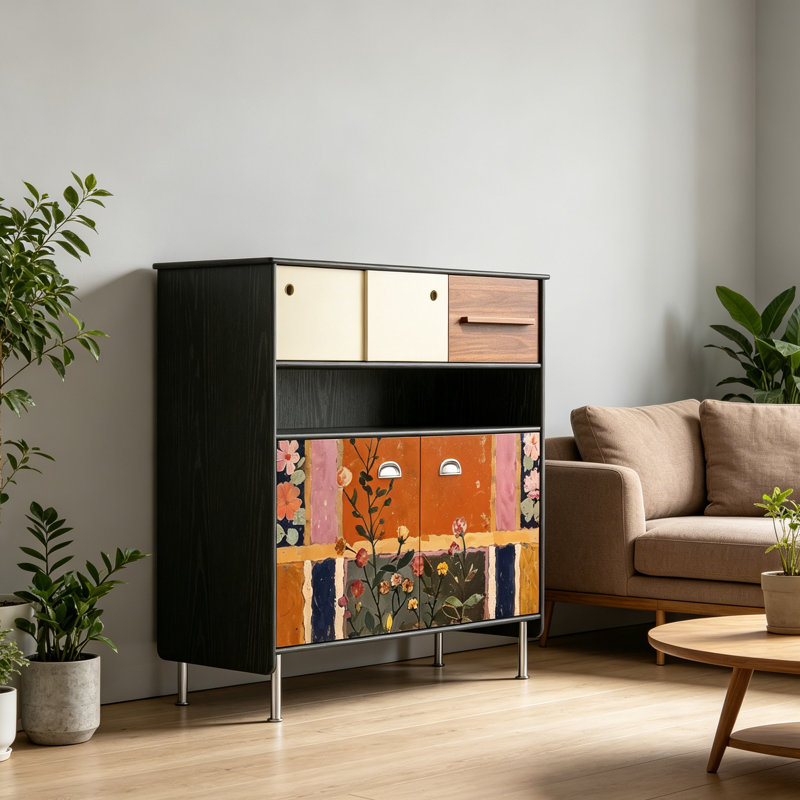 Modern Retro Simple Style Accent Cabinet