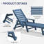 Chaise longue avec accoudoirs et roulettes Swann-107144123