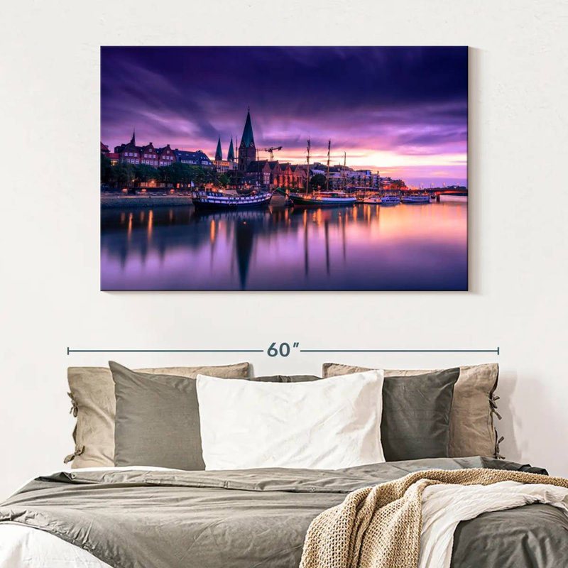 Lever de soleil mauve Nicci Bremen, H 34 po x l 51 po