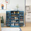 Garde-manger de 41 po, 12 tablettes de porte, 5 tablettes réglables, bleu, ajoute du style et du rangement à votre rangement, armoire bleue avec étagère pour plus d'espace