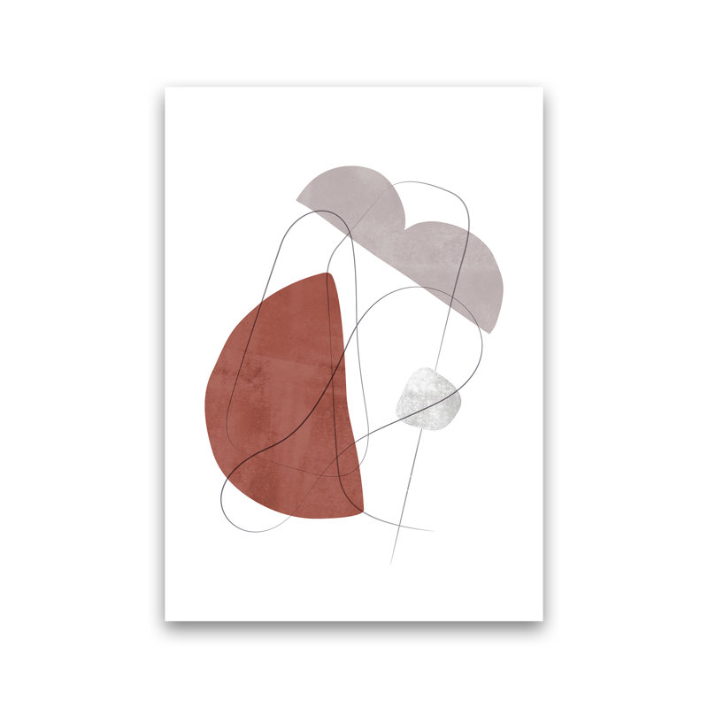 Abstraction With Grey Lines XIV - Print, Wrapped Canvas, 29.7 cm H x 21 cm W x 4 cm D