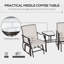 Fauteuils coulissants d'extérieur avec table basse