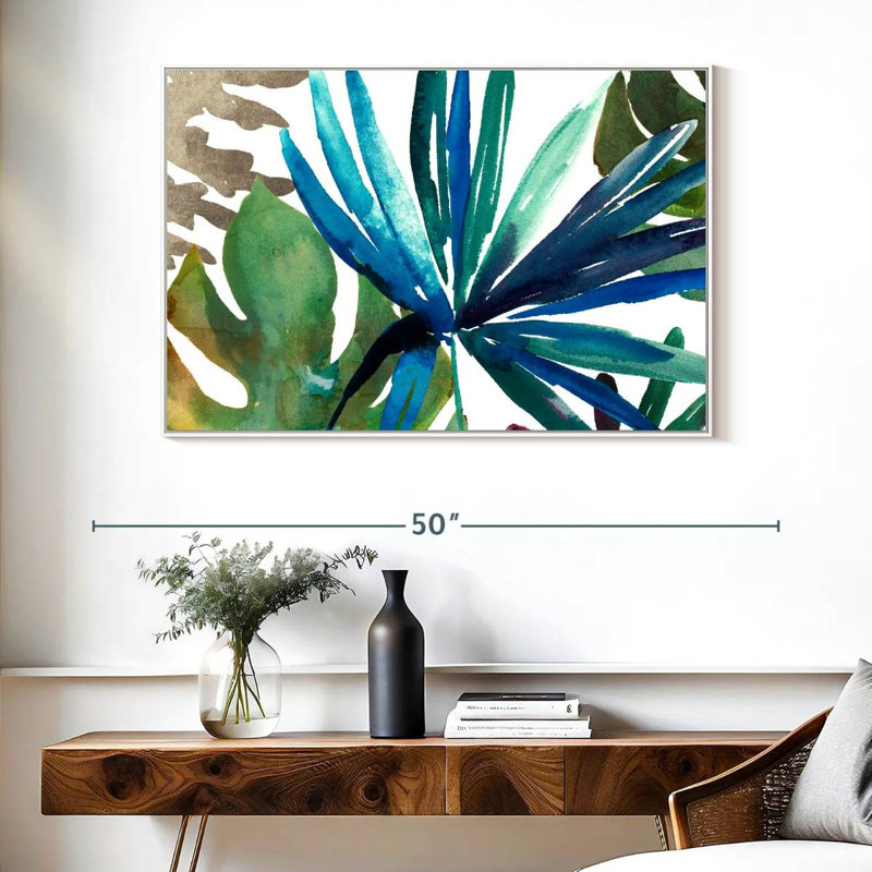 Tropic Sway I, 40 po x 27 po, Cadre flottant blanc