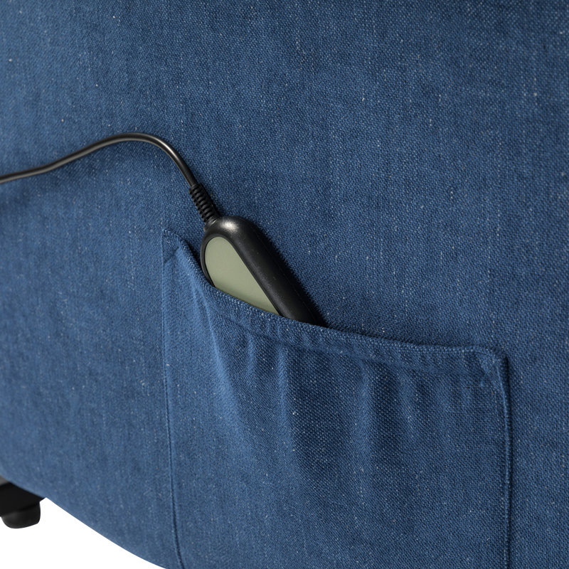 Fauteuil inclinable électrique avec dossier capitonné Armenuhi, Polyester marine