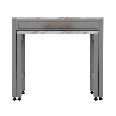 Table de salle à manger à hauteur de comptoir gris clair
