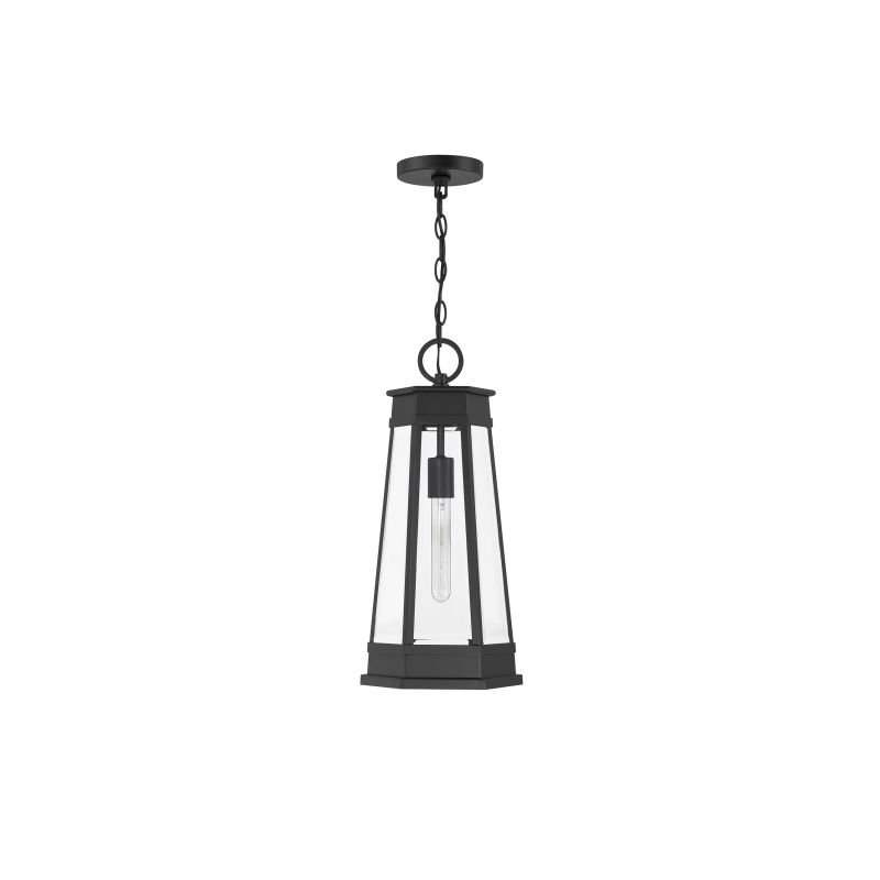 Lanterne suspendue d'extérieur 1 lumière Savoy House Payne en noir mat