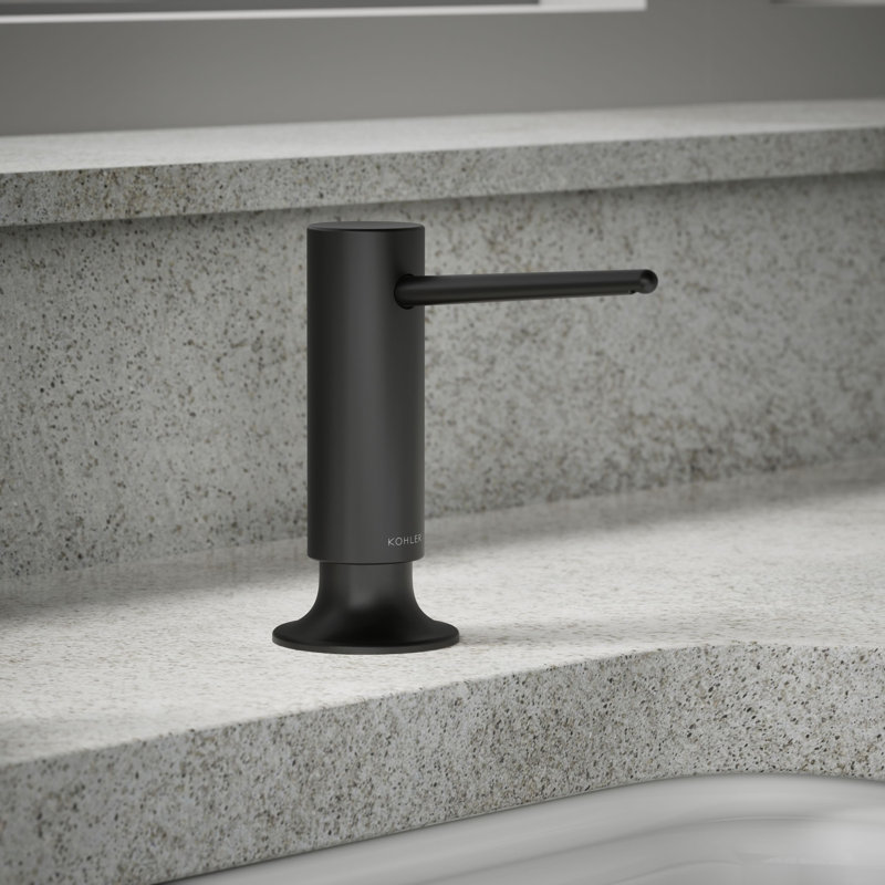 Distributeur de savon Kohler Contemporary Design, Noir mat