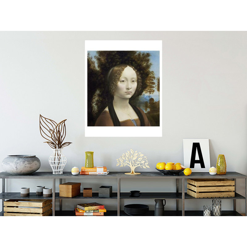 Ginevra de 'Benci [avers] de Leonardo Da Vinci - Estampe numérique, H 40 po x l 32 po
