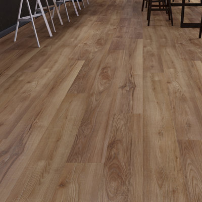 7" x 60" x 7mm Oak Click Lock SPC Luxury Vinyl Plank