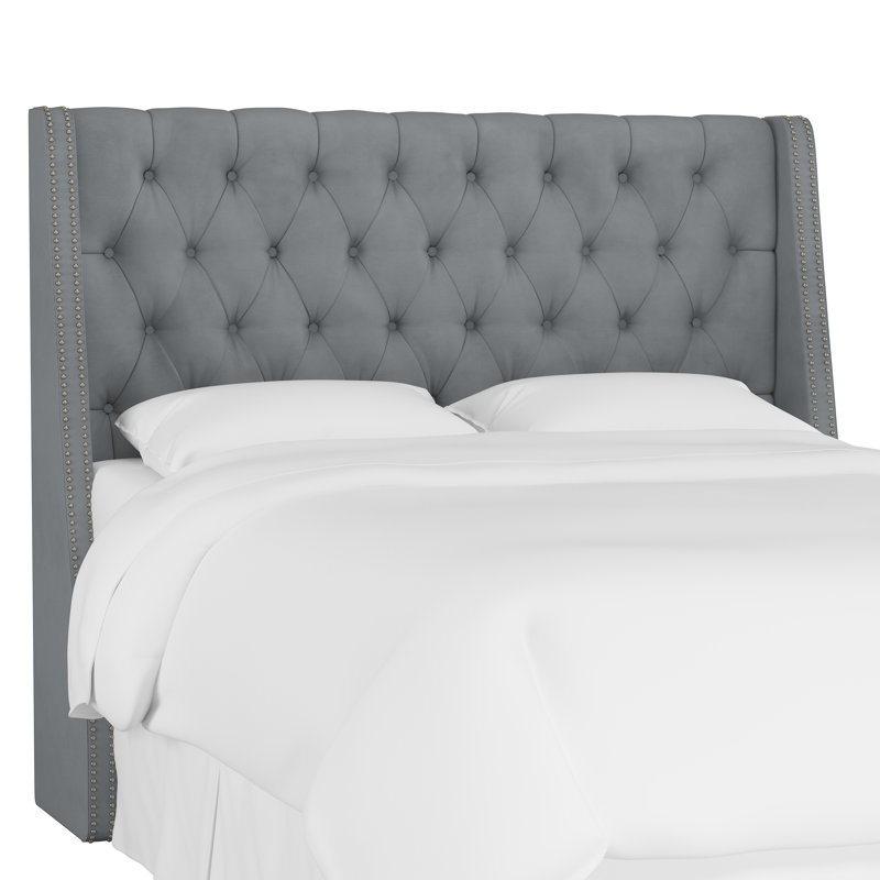 Crosston Upholstered Headboard, Twin, Classic Velvet Otter, Velvet