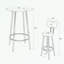 Ensemble de 3 tables de bar rondes avec 2 tabourets de bar
