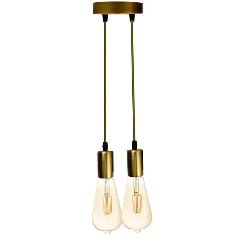 Ringling 2 - Light Gold Cluster Pendant
