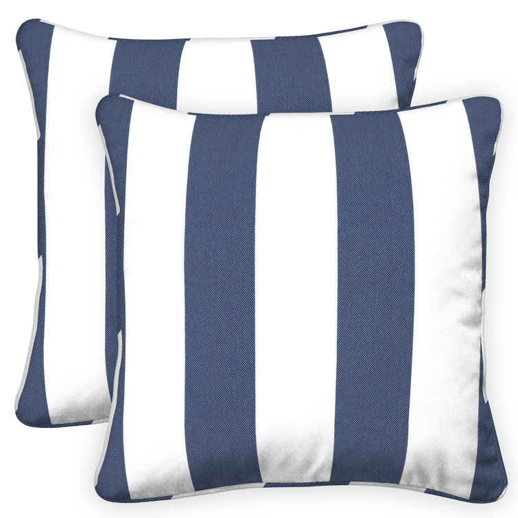 Square Toss Pillow Striped Throw Pillow