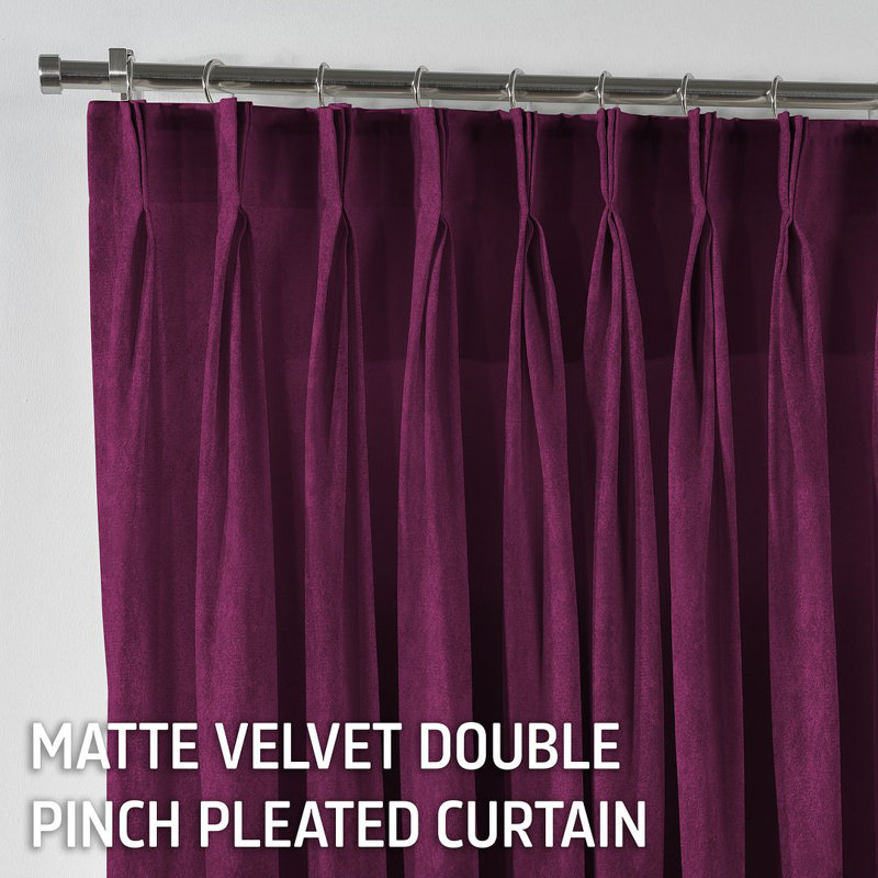 Room Darkening Single Curtain Panel, Tyrian Purple, 150cm Width x 295cm Drop