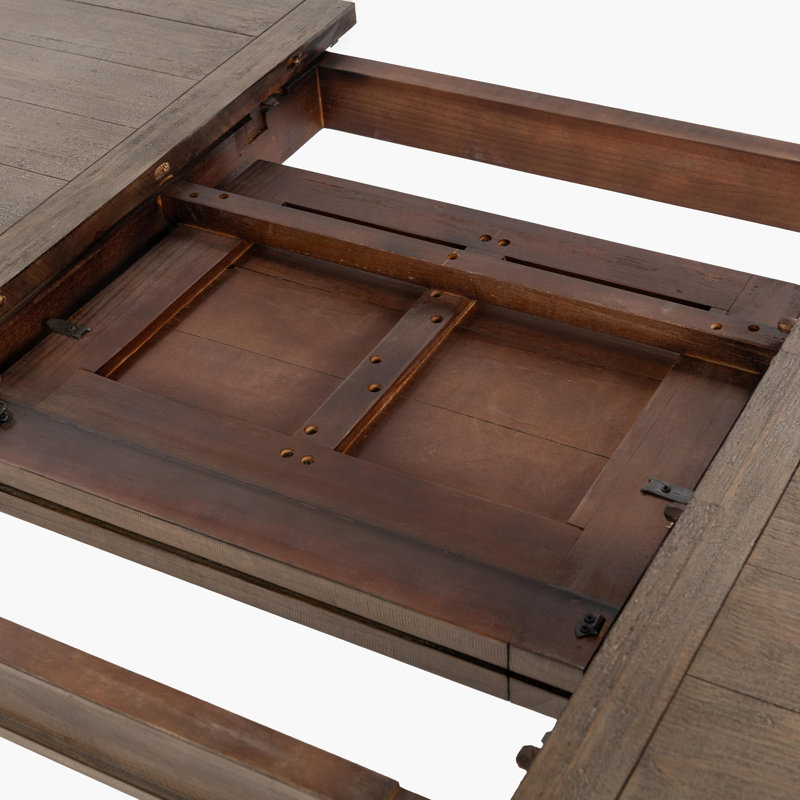 Driftwood Extendable Dining Table, Distressed Brown