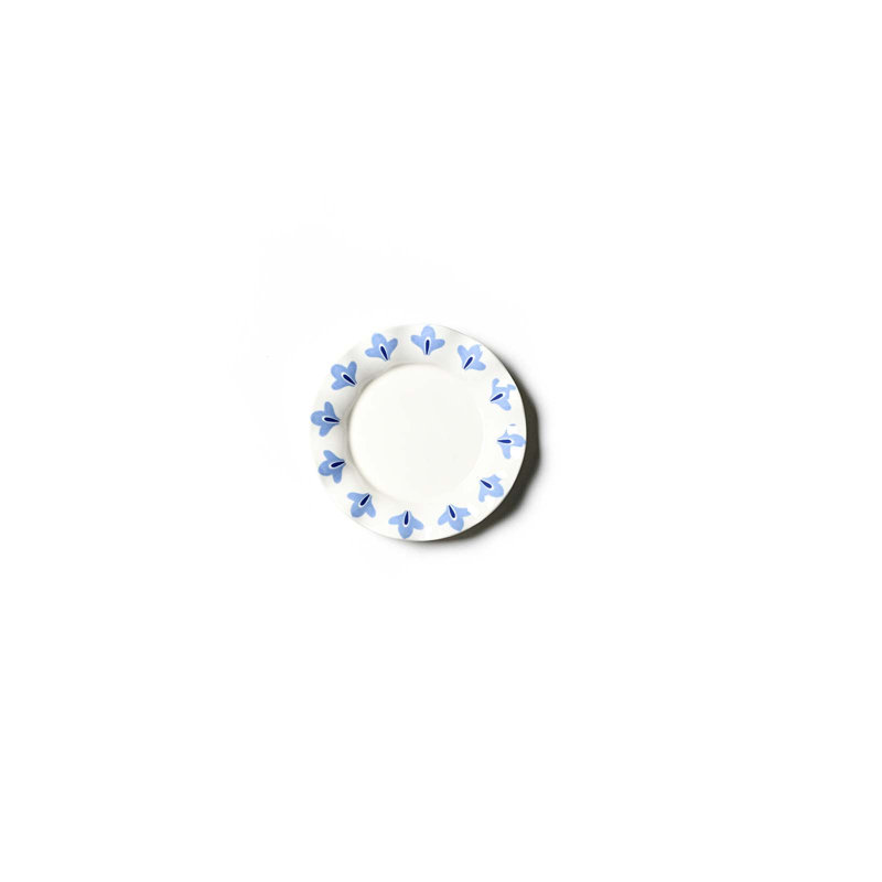 French Blue Sprout 13 Ruffle Round Platter