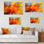 «Paint Brush Orange and Yellow Waves Impression», reproduction sur toile flottante-1558653415-1558653438