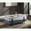 Table basse à plateau relevable gris et blanc avec rangement polyvalent et polyvalent