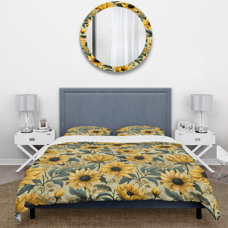 Ensemble de housse de couette en microfibre vert / jaune Harvest Celebration