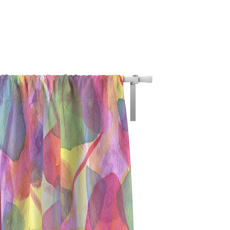 Panneaux de rideaux semi-transparents abstraits, l 40 po x L 52 po