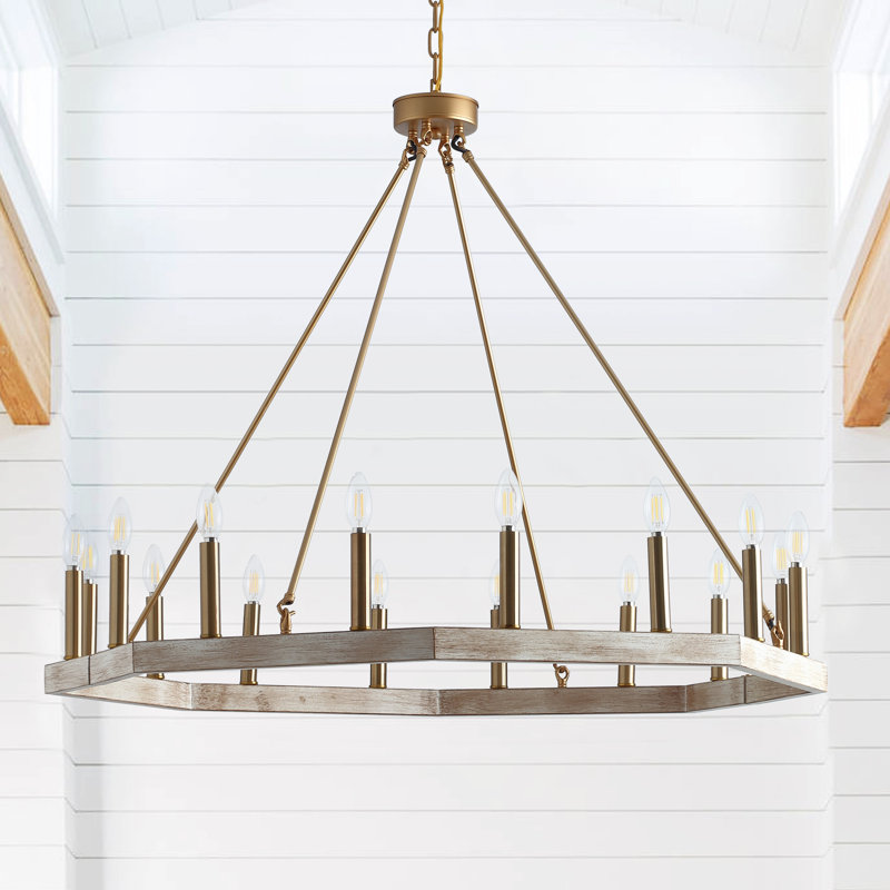 Lustre en forme de roue réglable classique 16 lumières Dassler
