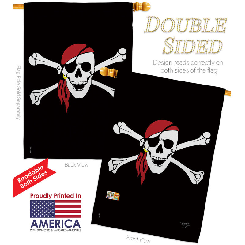 Double Sided 40'' H x 28'' W Polyester House Flag