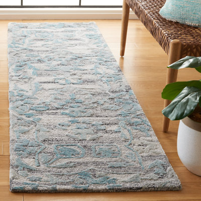 Tapis Marquee 122 gris / bleu sarcelle