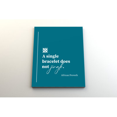 " A Single Bracelet Does Not Jingle "