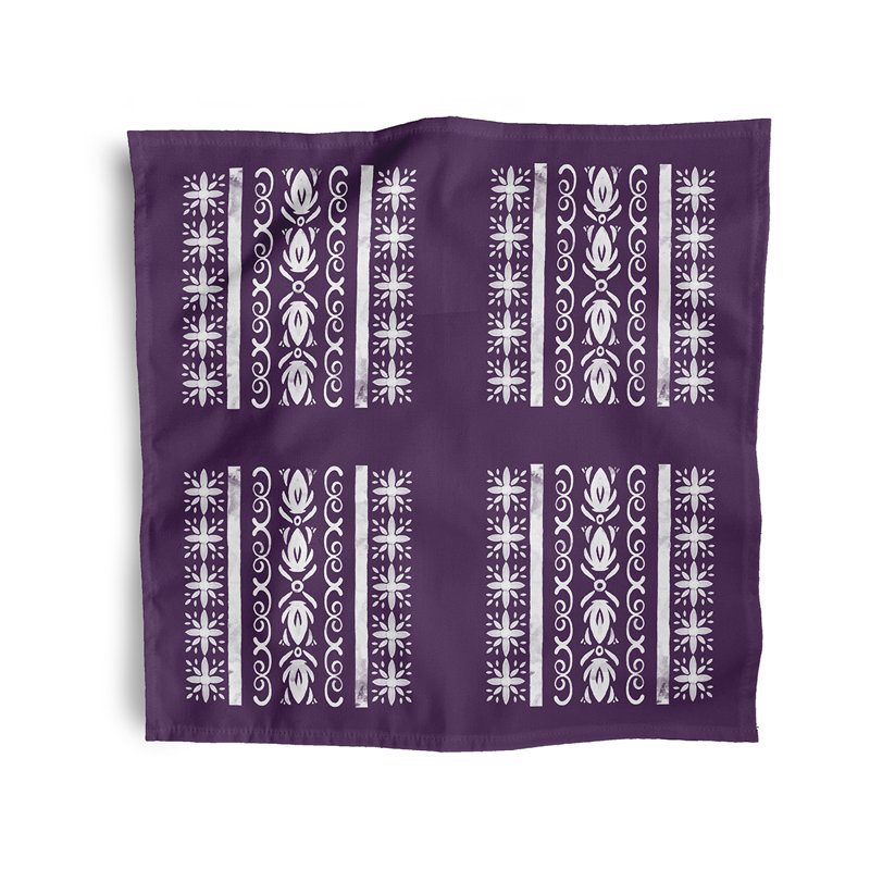 Cladia Cuban Tile  Napkins, Purple