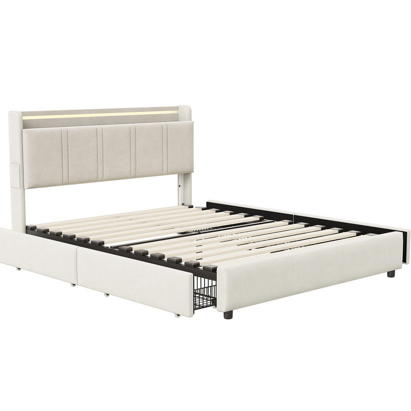 Upholstered Ottoman Bed, EuropeanDouble (140 x 200 cm)