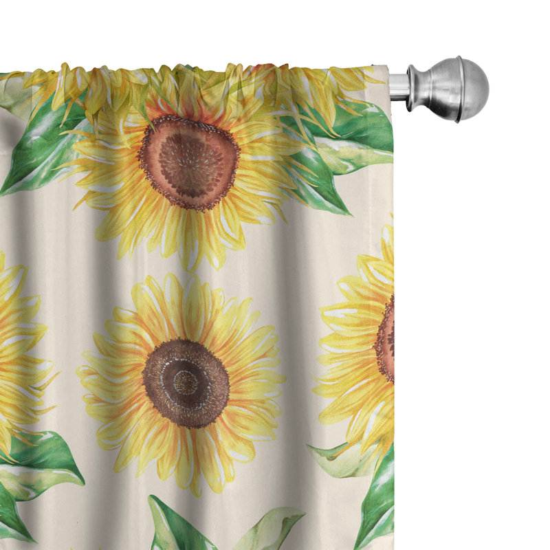 Annarosa Semi Sheer Curtain Pair, 28" W x 95" H
