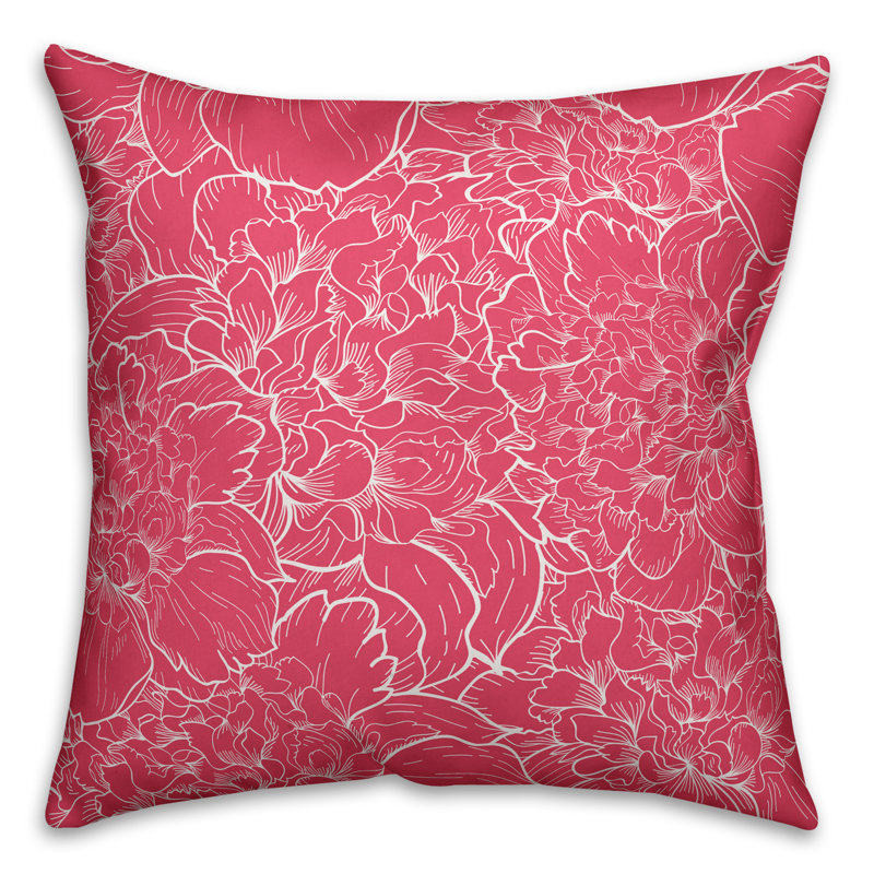 Floral Reversible Throw Pillow
