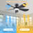 32/36/46/52" Flush Mount Low Profile Ceiling Fan With Light And Remote/app Control-1851593784-1851593786