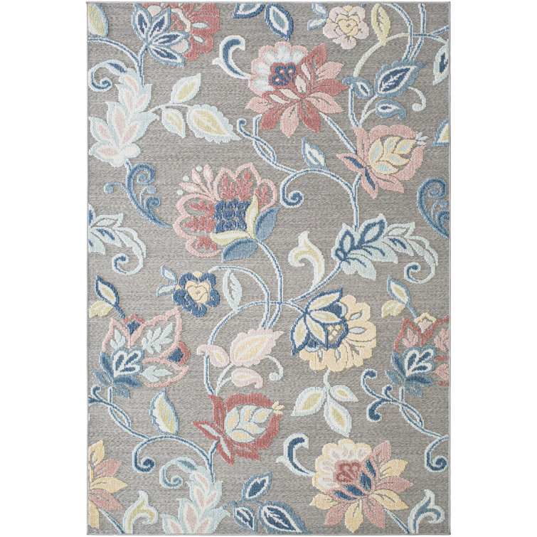 Tapis d'extérieur gris / bleu Gem