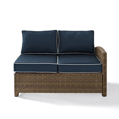 Regina 52.75" Wicker Outdoor Single-Arm Loveseat