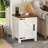 Farmhouse Nightstand set of 2 with USB Charging Station, Rustic Bedside Table with Sliding Barn Door & Adjustable Shelf, 18 Inch Two-Tier End Table for Bedroom Living Room-1391696331-1391696325