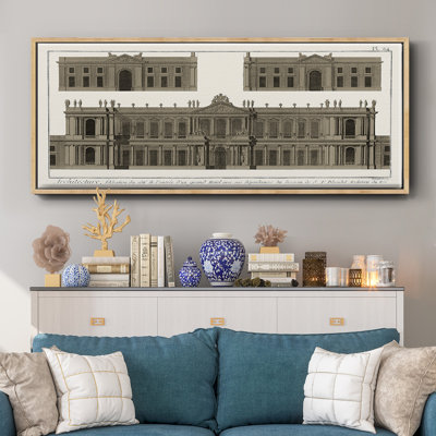 Bâtiments et façades I - Toile encadrée