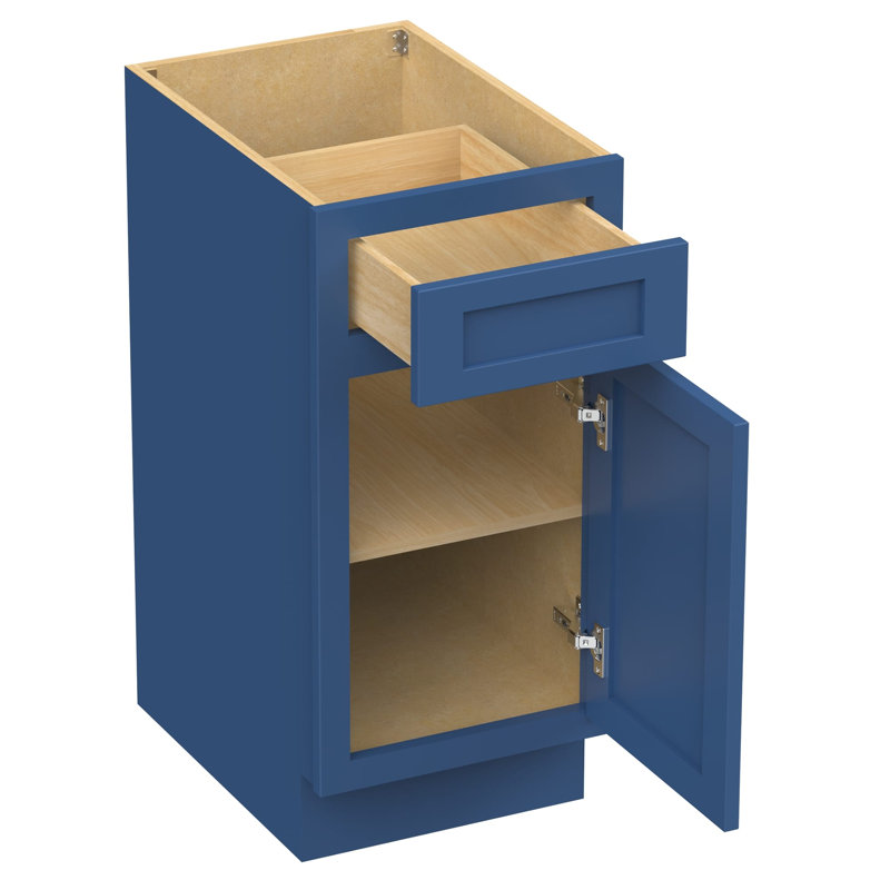 Base de meuble-lavabo simple Heyward, H 32,5 po x l 15 po x P 21 po, Bleu