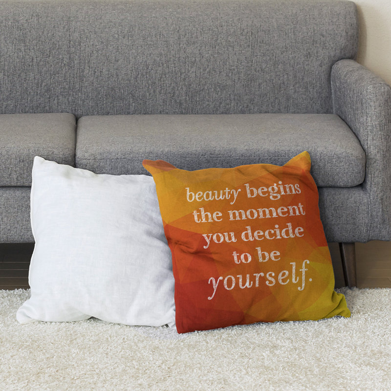 Coussin de sol de pierres précieuses True Beauty, H 36 po x l 36 po, Ambre