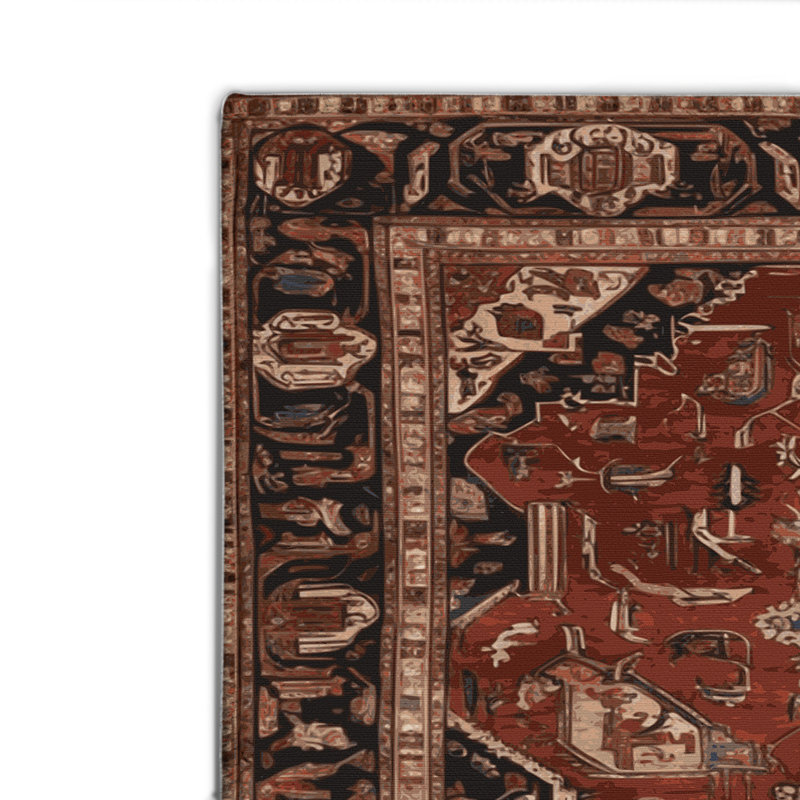 Tapis d'intérieur et d'extérieur brun Persian, Rectangulaire 2 pi x 3 pi