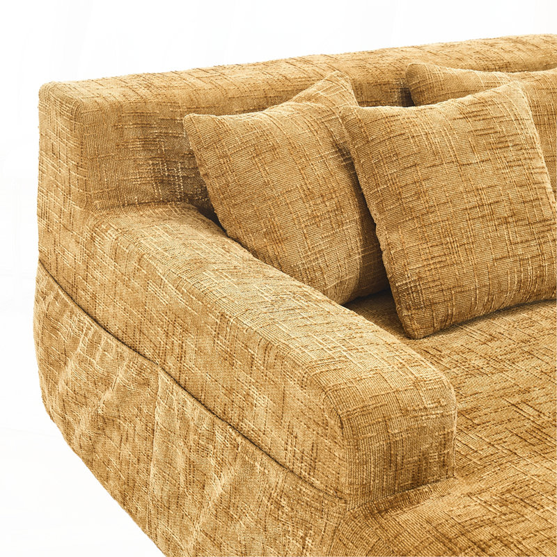 Canapé-lit Chenille, Chenille jaune
