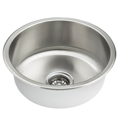 Évier de cuisine en acier inoxydable de calibre 18 à cuve simple encastrable Fine Fixtures