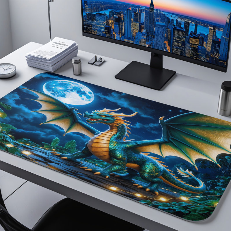 Polyester Desk Pad, 14.4x12.1